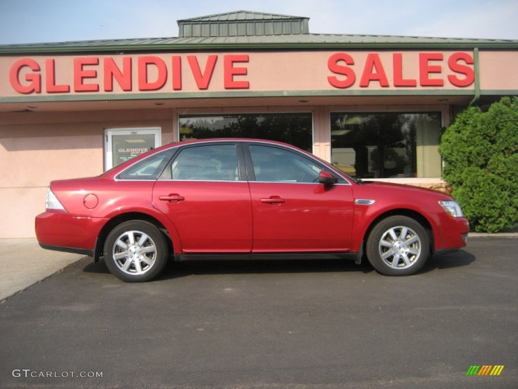 2009 Taurus SEL AWD - Sangria Red Metallic / Medium Light Stone photo #3