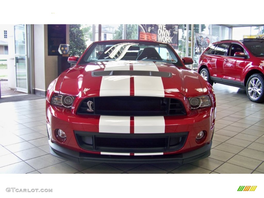 Red Candy Metallic 2013 Ford Mustang Shelby GT500 SVT Performance Package Convertible Exterior Photo #70581384