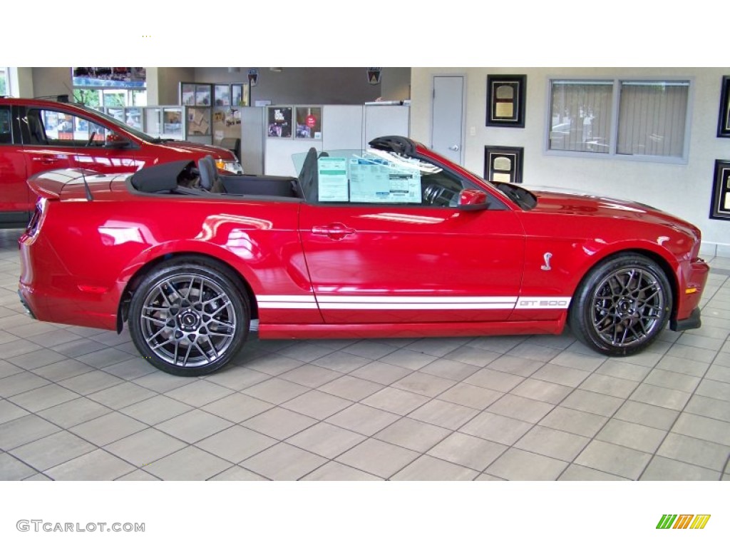 Red Candy Metallic 2013 Ford Mustang Shelby GT500 SVT Performance Package Convertible Exterior Photo #70581403