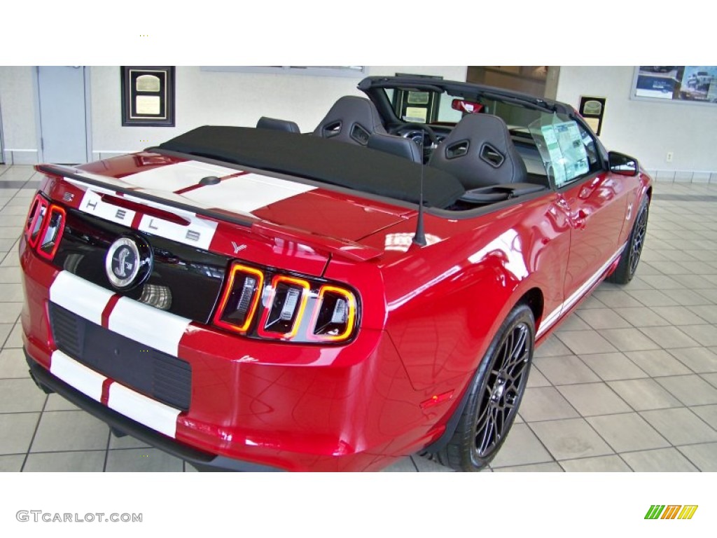 2013 Mustang Shelby GT500 SVT Performance Package Convertible - Red Candy Metallic / Shelby Charcoal Black/White Accent Recaro Sport Seats photo #5