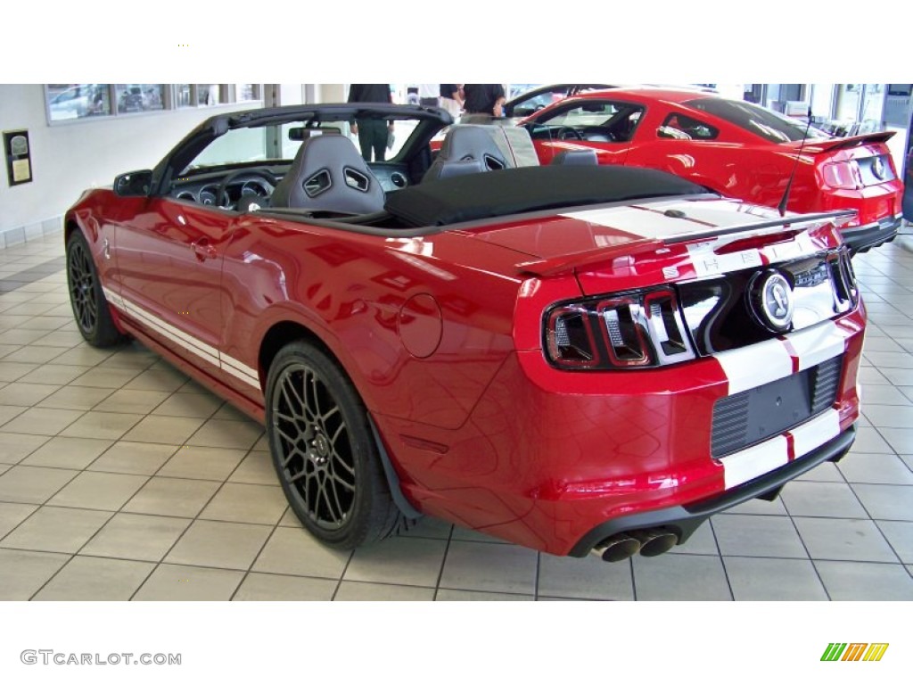 Red Candy Metallic 2013 Ford Mustang Shelby GT500 SVT Performance Package Convertible Exterior Photo #70581431