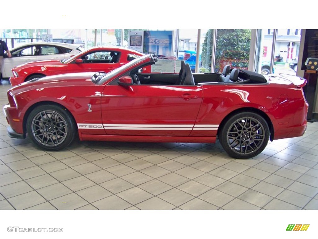 Red Candy Metallic 2013 Ford Mustang Shelby GT500 SVT Performance Package Convertible Exterior Photo #70581438