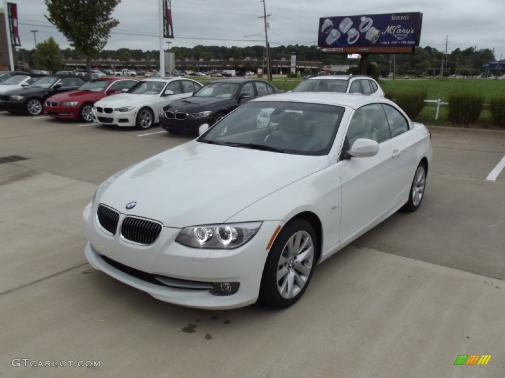2013 3 Series 328i Convertible - Alpine White / Venetian Beige photo #1