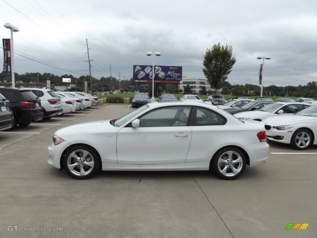 2013 1 Series 128i Coupe - Alpine White / Savanna Beige photo #5