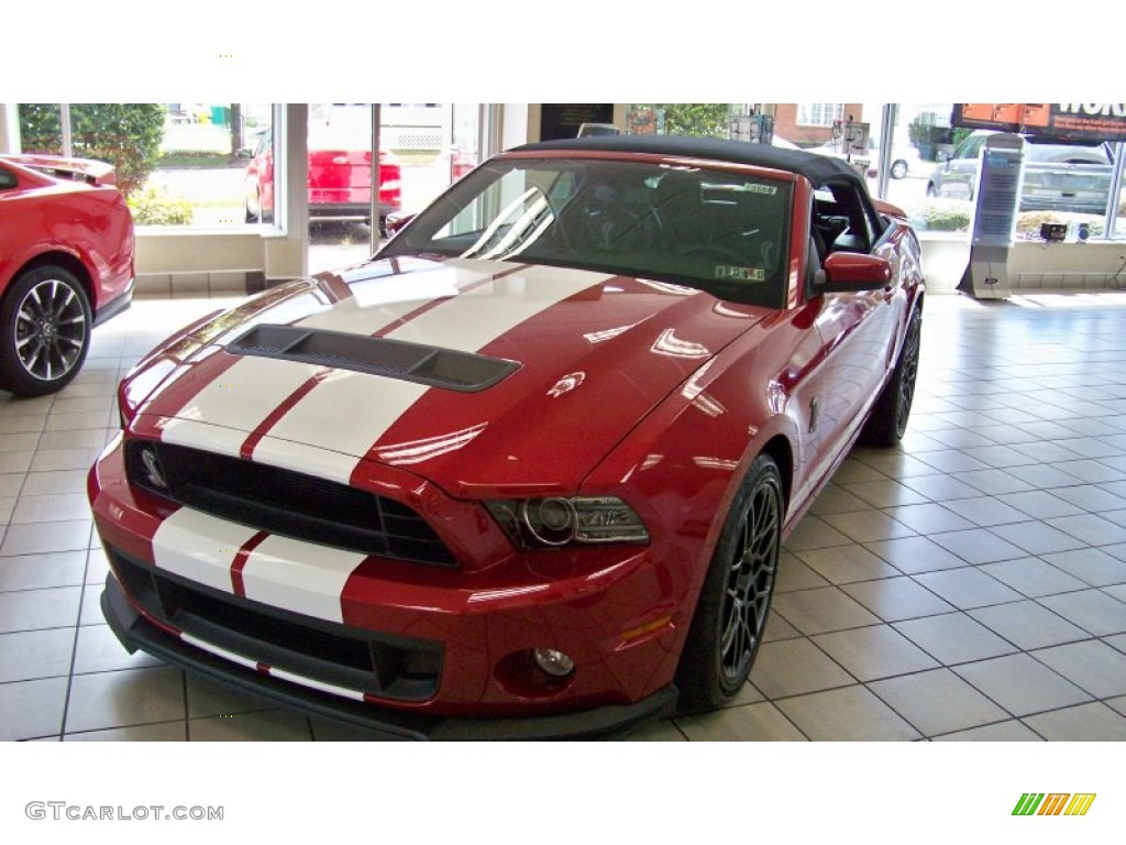 Red Candy Metallic 2013 Ford Mustang Shelby GT500 SVT Performance Package Convertible Exterior Photo #70581663