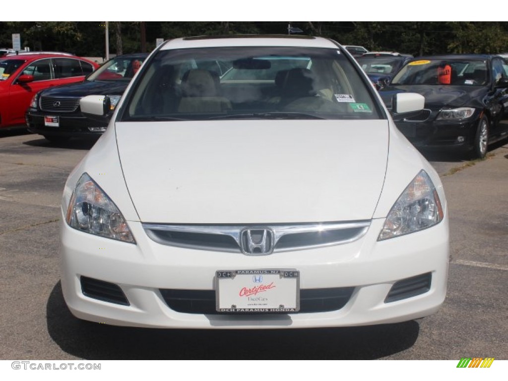 2007 Accord EX-L Sedan - Taffeta White / Ivory photo #2