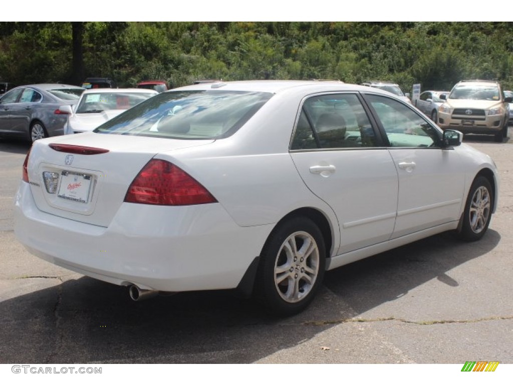 2007 Accord EX-L Sedan - Taffeta White / Ivory photo #5