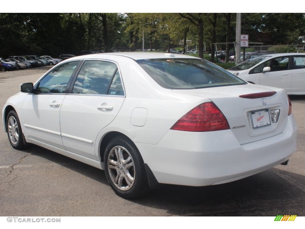 2007 Accord EX-L Sedan - Taffeta White / Ivory photo #7
