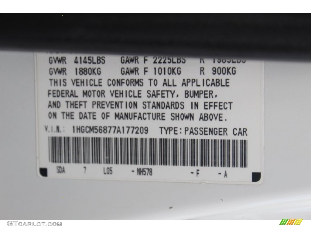 2007 Accord EX-L Sedan - Taffeta White / Ivory photo #30
