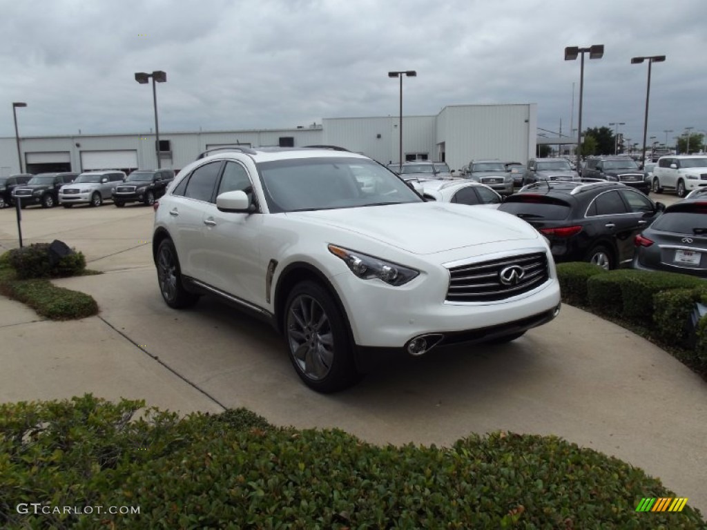 2013 FX 37 AWD - Moonlight White / Graphite photo #2