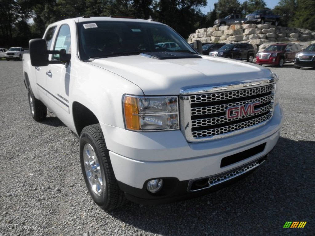 Summit White 2013 GMC Sierra 3500HD Denali Crew Cab 4x4 Exterior Photo #70584270