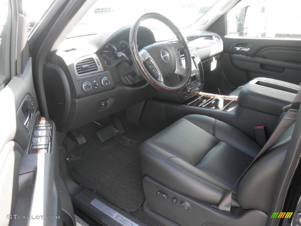 Ebony Interior 2013 GMC Sierra 3500HD Denali Crew Cab 4x4 Dually Photo #70584763