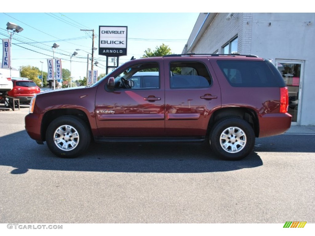 2008 Yukon SLT 4x4 - Sonoma Red Metallic / Ebony photo #3