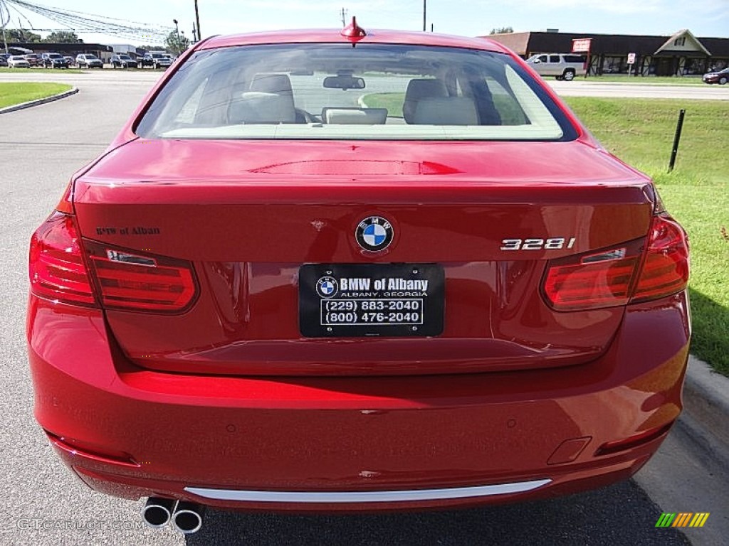 2013 3 Series 328i Sedan - Melbourne Red Metallic / Oyster photo #5