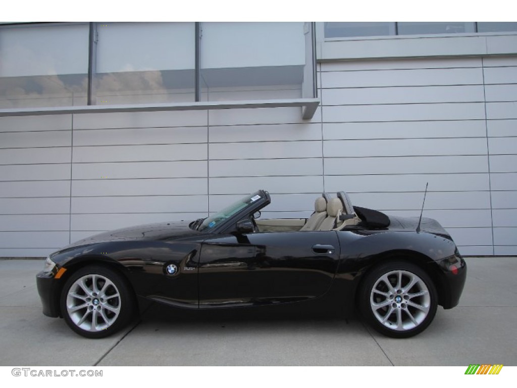 2006 Z4 3.0i Roadster - Jet Black / Beige photo #3