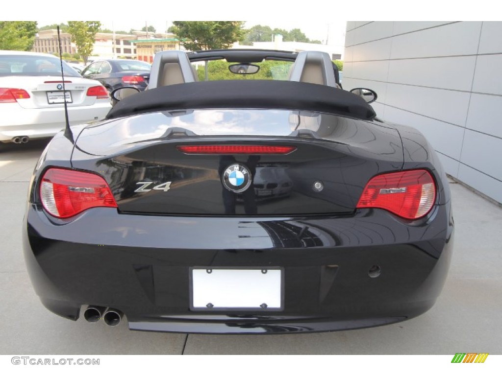2006 Z4 3.0i Roadster - Jet Black / Beige photo #6