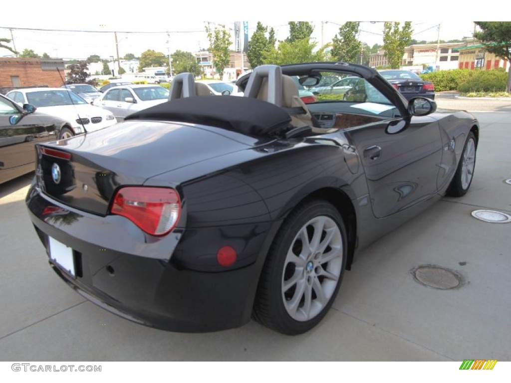 2006 Z4 3.0i Roadster - Jet Black / Beige photo #7