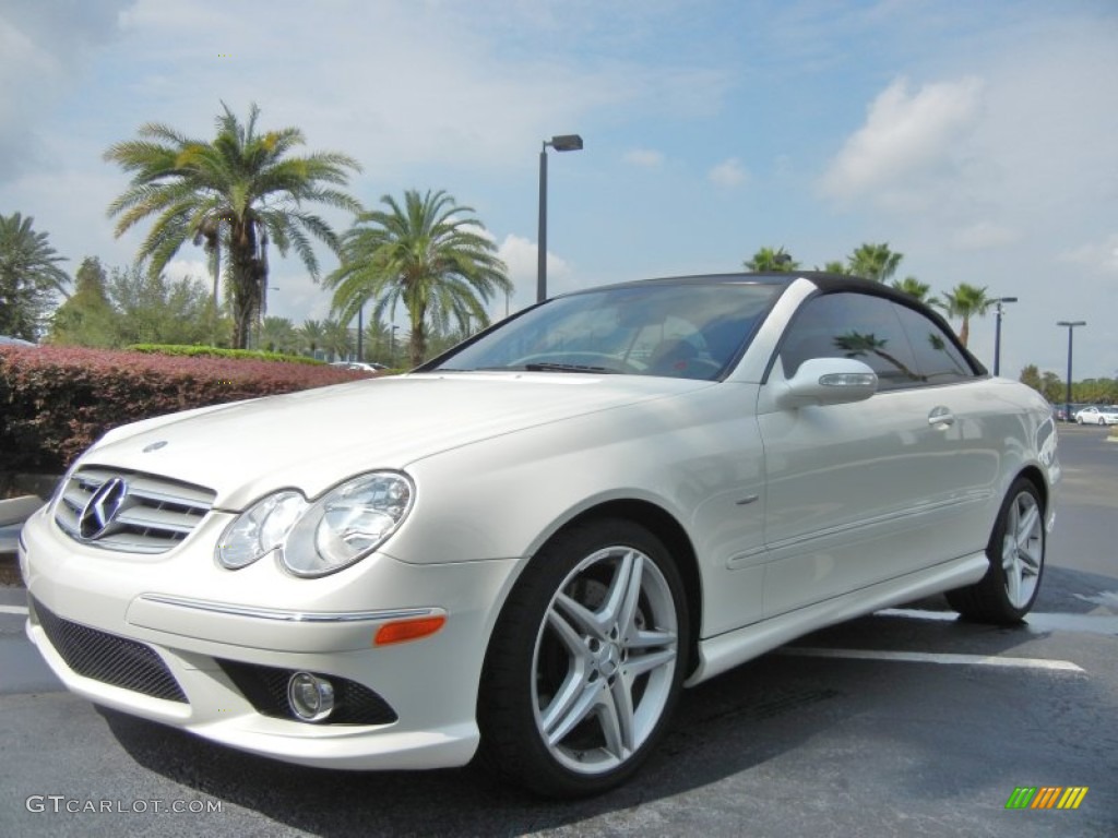Diamond White 2009 Mercedes-Benz CLK 350 Cabriolet Exterior Photo #70588836