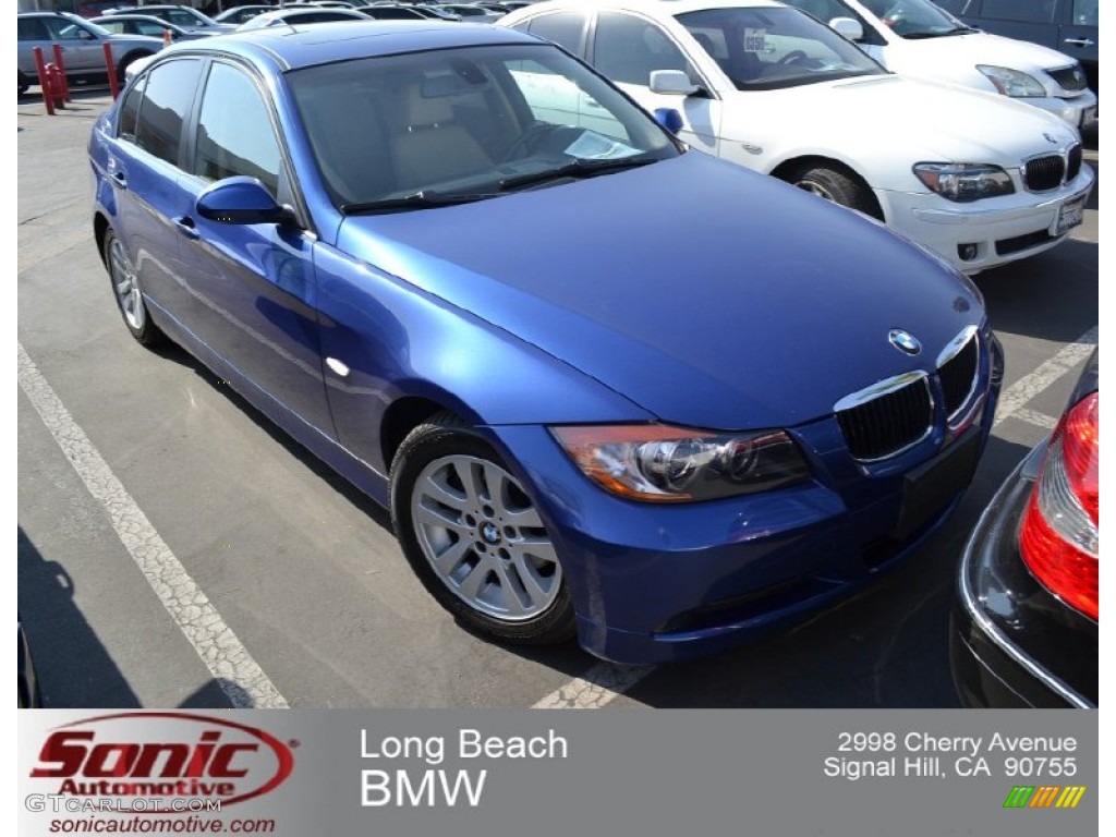 2007 3 Series 328i Sedan - Montego Blue Metallic / Beige photo #1