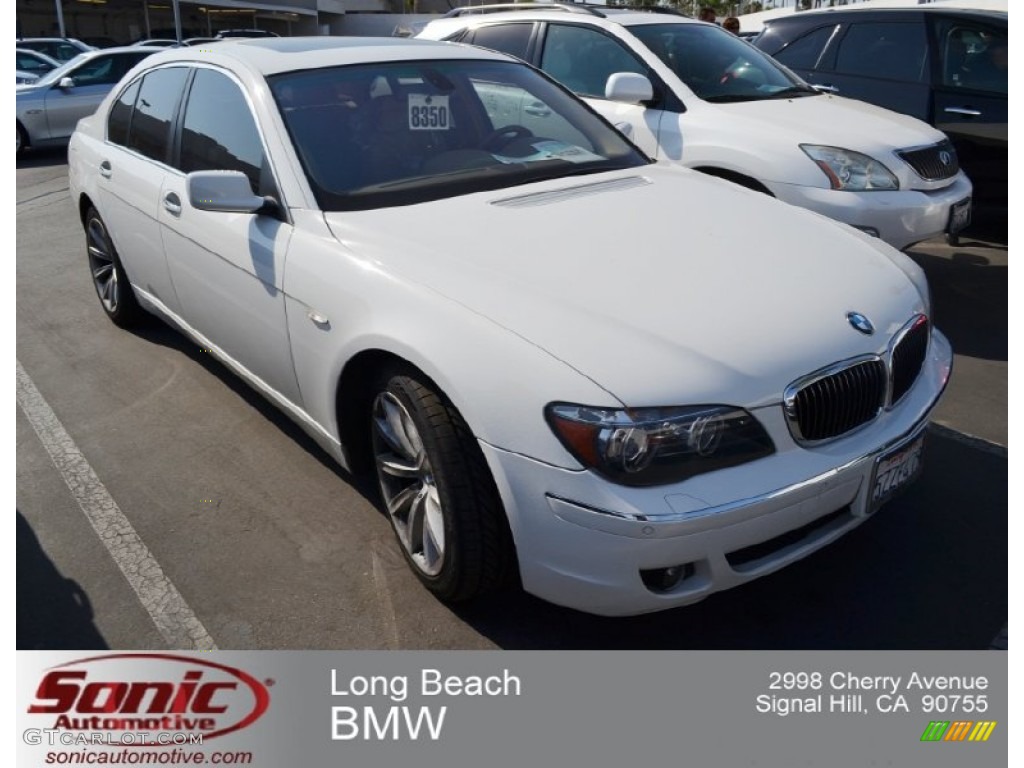 2007 7 Series 750i Sedan - Alpine White / Beige photo #1