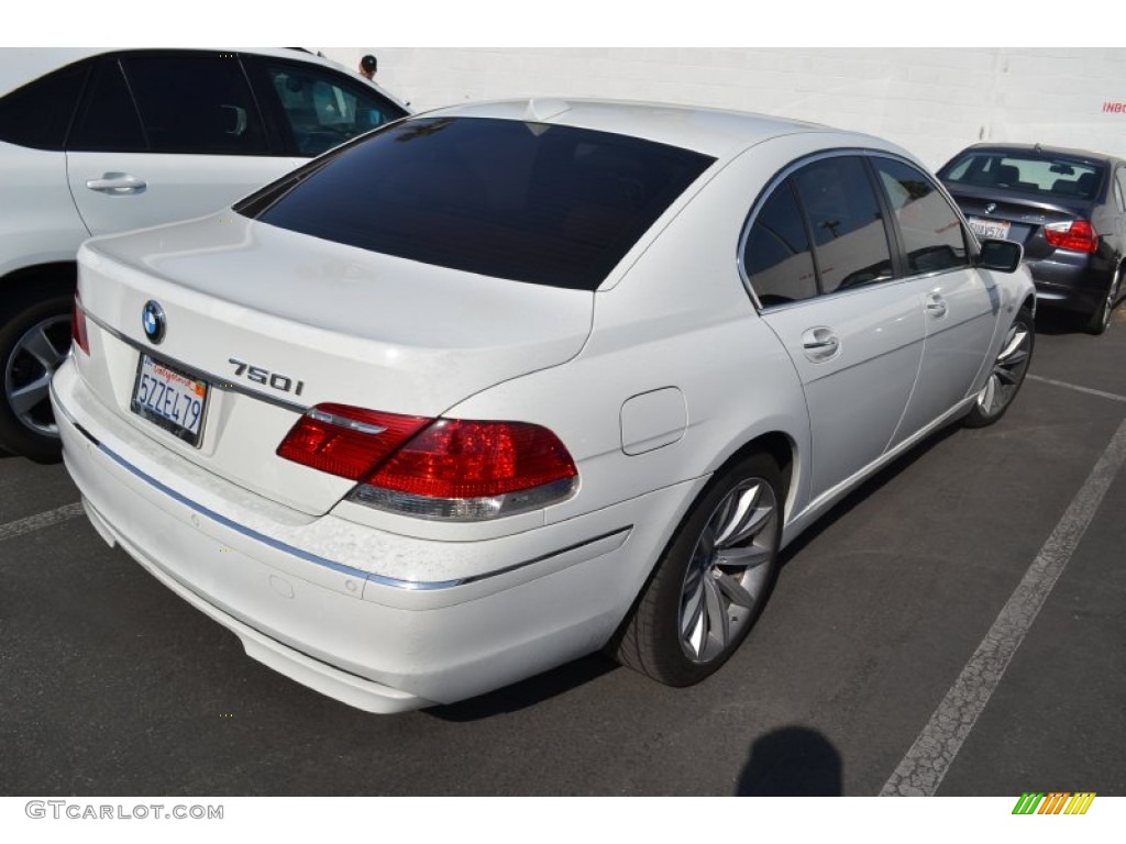2007 7 Series 750i Sedan - Alpine White / Beige photo #3