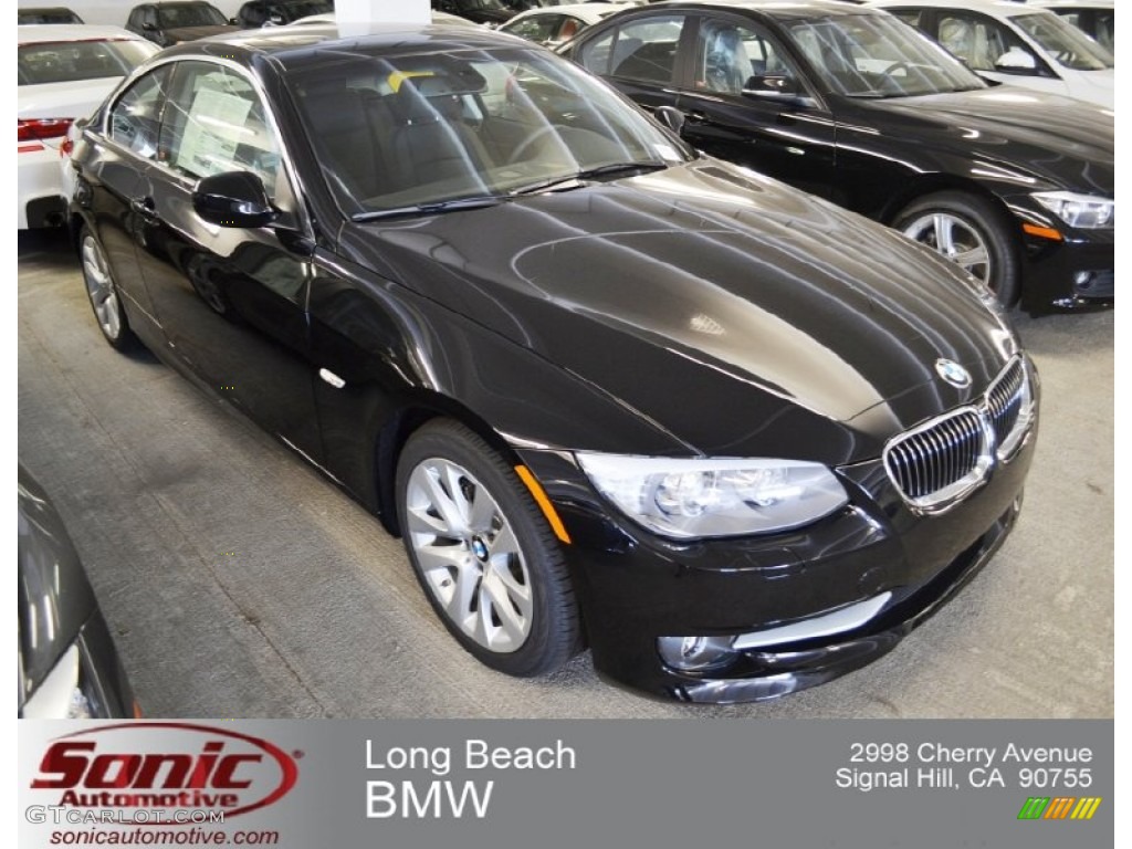2013 3 Series 328i Coupe - Jet Black / Black photo #1