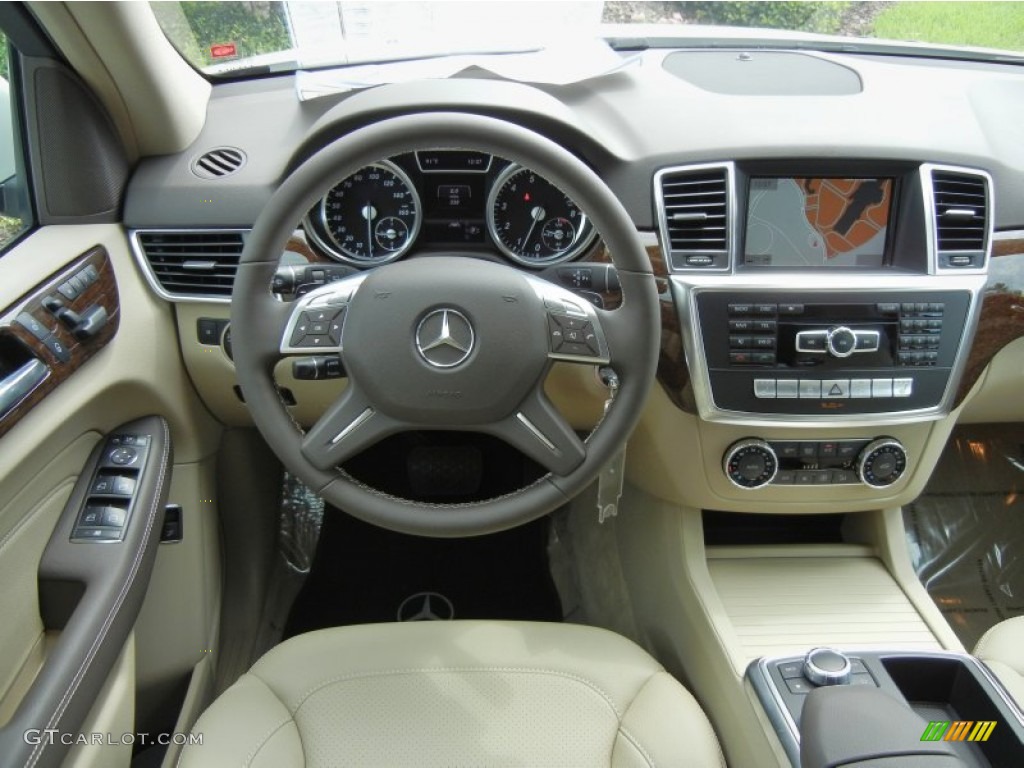 2013 Mercedes-Benz ML 350 4Matic Almond Beige Dashboard Photo #70589805