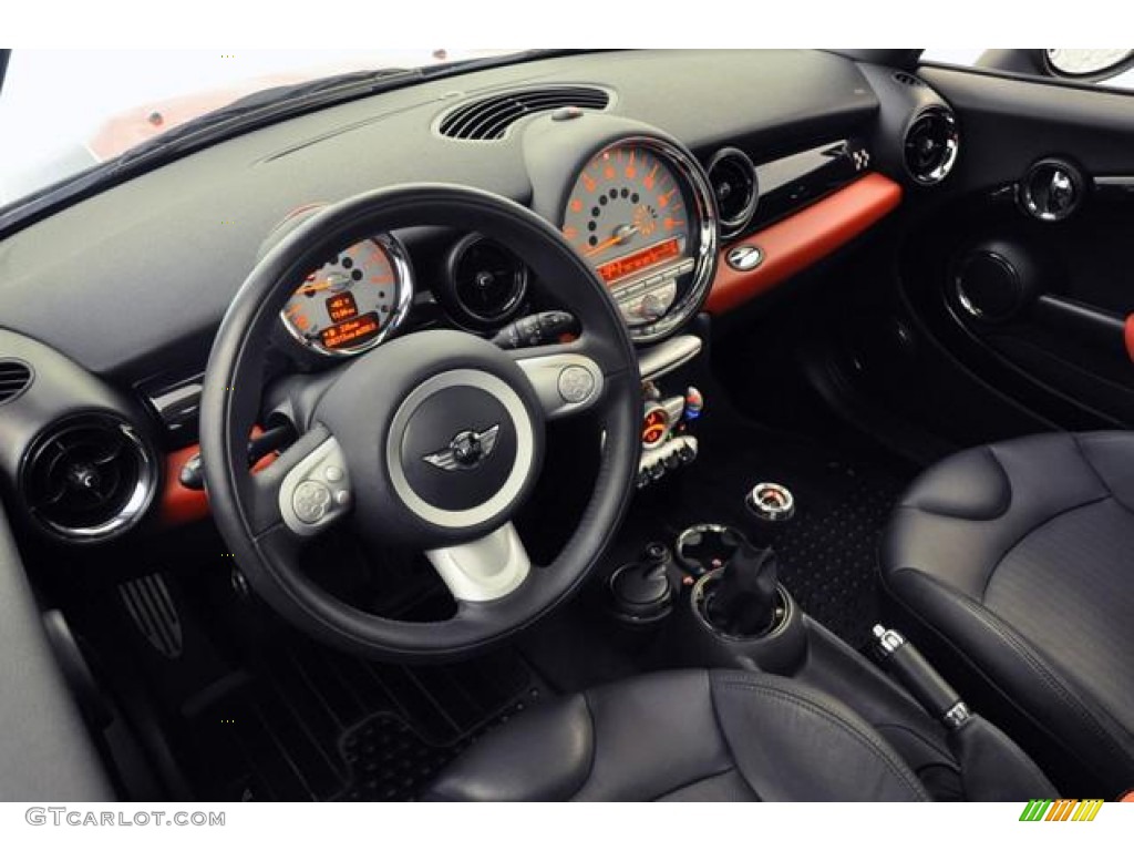 2009 Mini Cooper John Cooper Works Hardtop Black Leather Dashboard Photo #70590120
