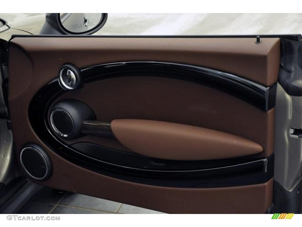 2012 Mini Cooper Clubman Hot Chocolate Lounge Leather Door Panel Photo #70591308