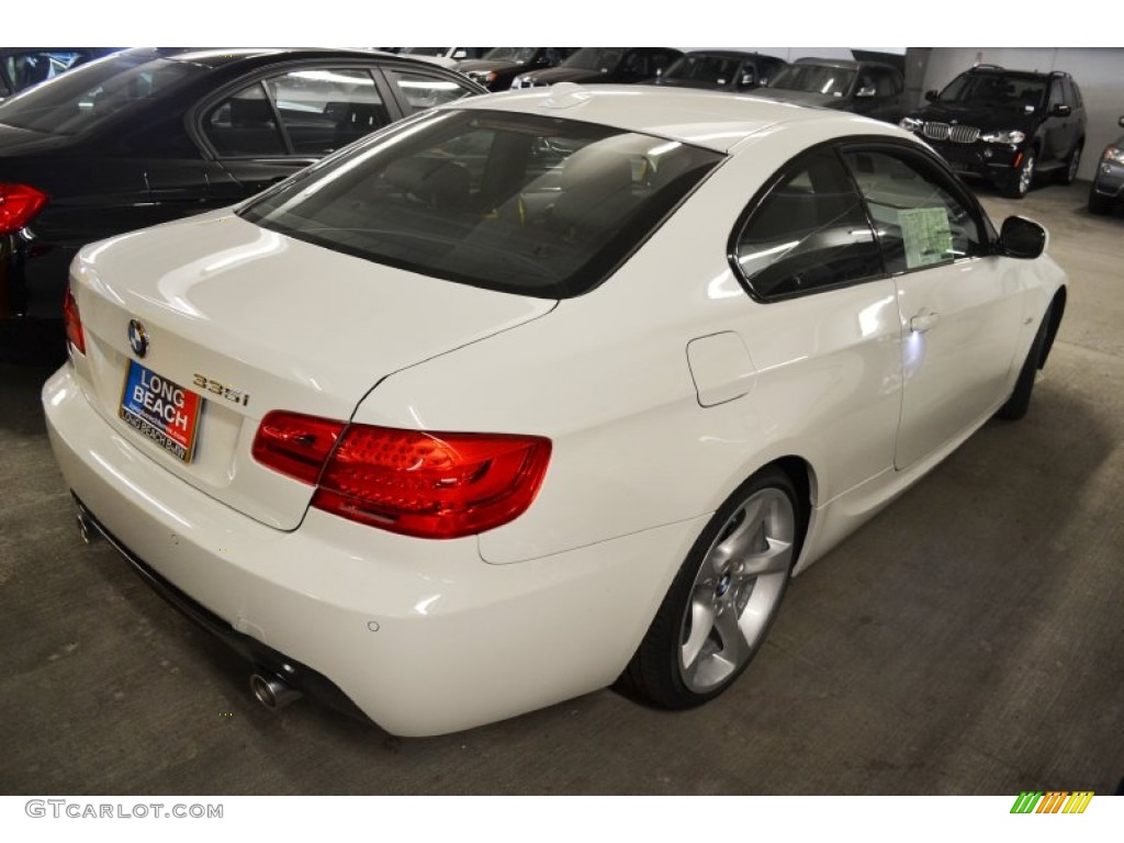 2013 3 Series 335i Coupe - Alpine White / Black photo #3