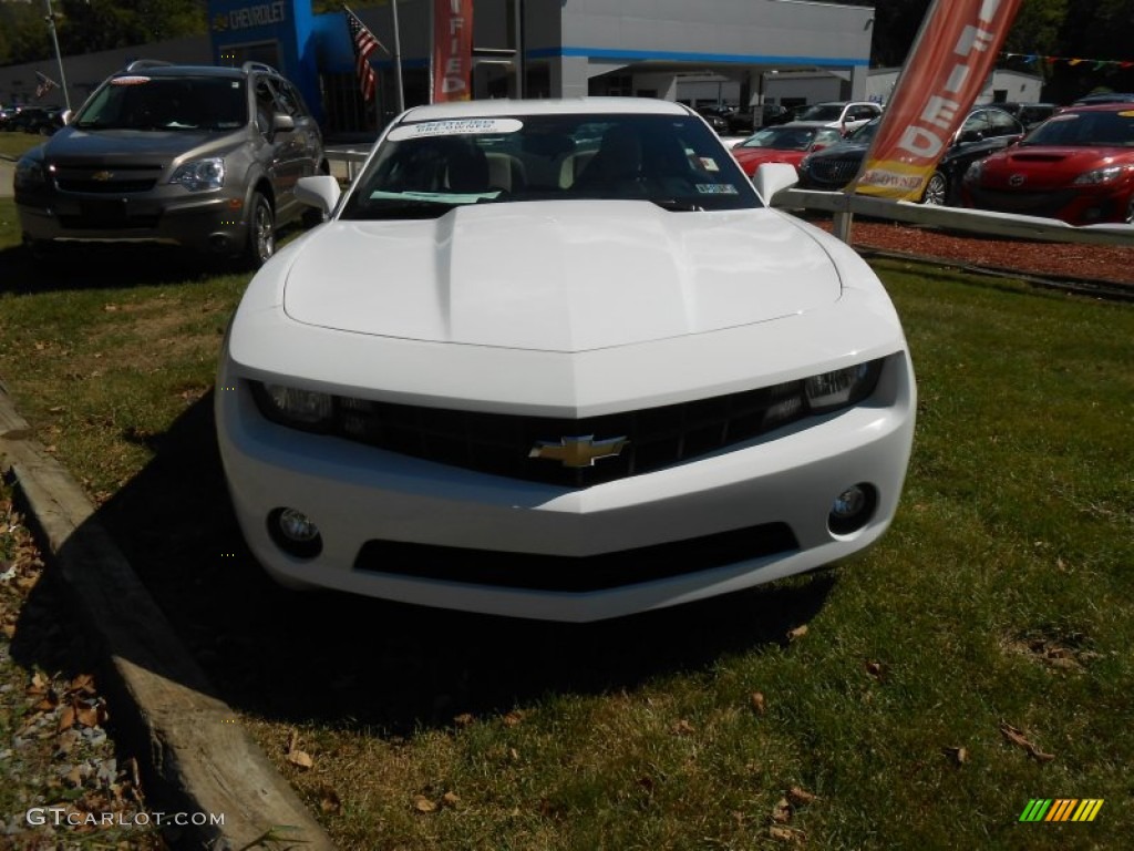 2010 Camaro LT Coupe - Summit White / Beige photo #2