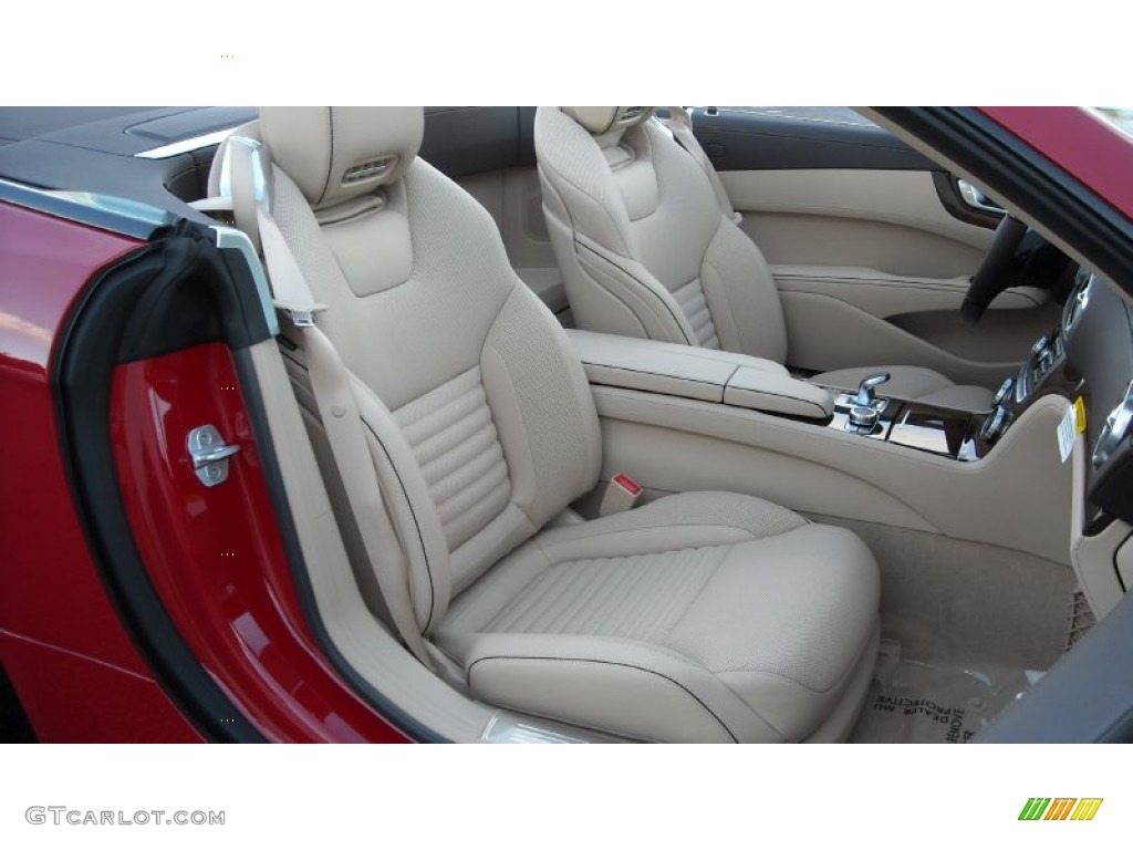 Beige/Brown Interior 2013 Mercedes-Benz SL 550 Roadster Photo #70594692