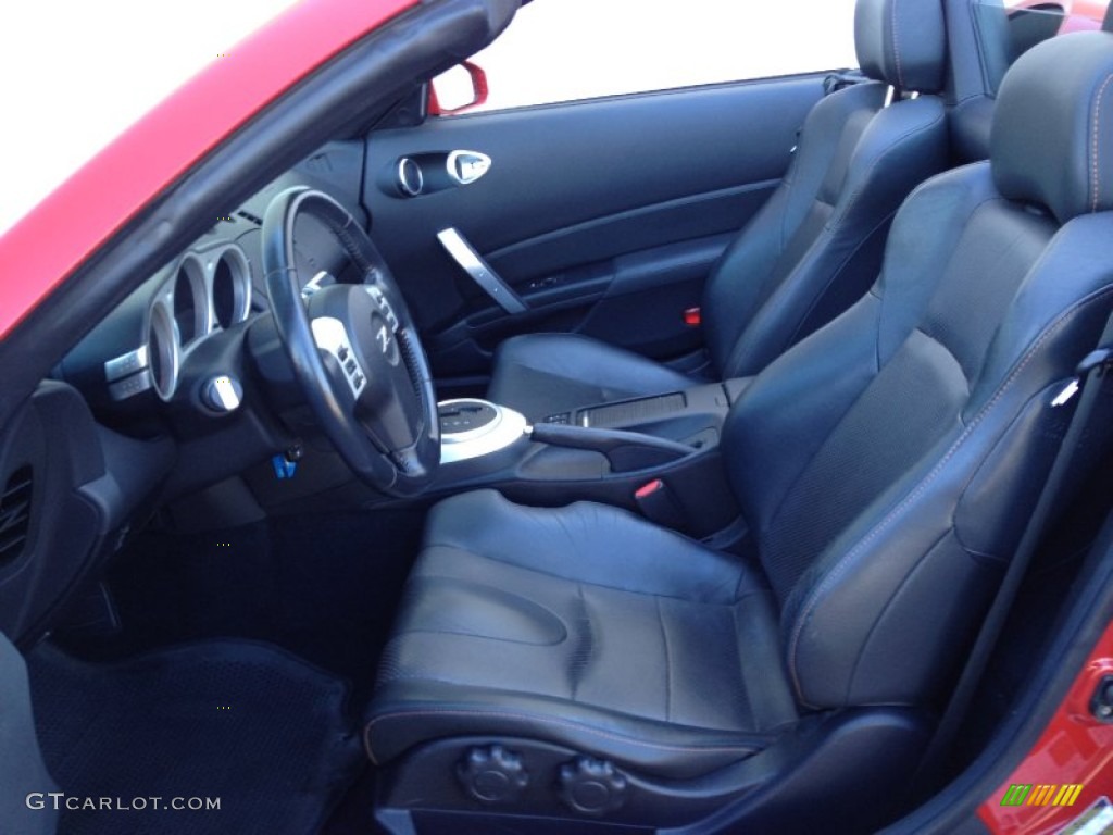 Charcoal Leather Interior 2006 Nissan 350Z Touring Roadster Photo #70595414