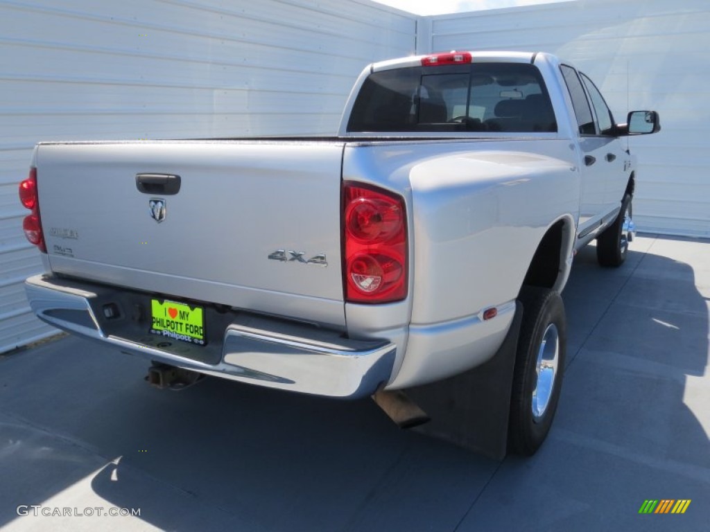 2007 Ram 3500 Lone Star Quad Cab 4x4 Dually - Bright Silver Metallic / Medium Slate Gray photo #3