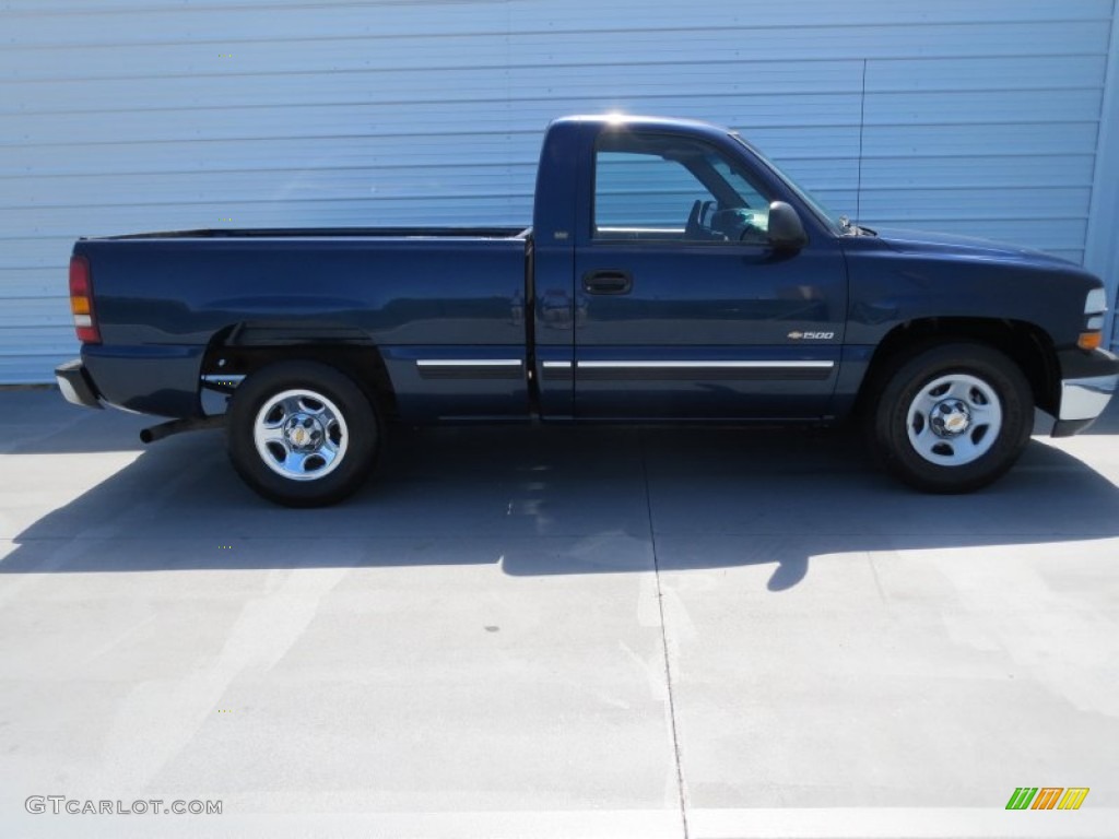 2001 Silverado 1500 LS Regular Cab - Indigo Blue Metallic / Graphite photo #2