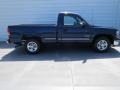 2001 Indigo Blue Metallic Chevrolet Silverado 1500 LS Regular Cab  photo #2