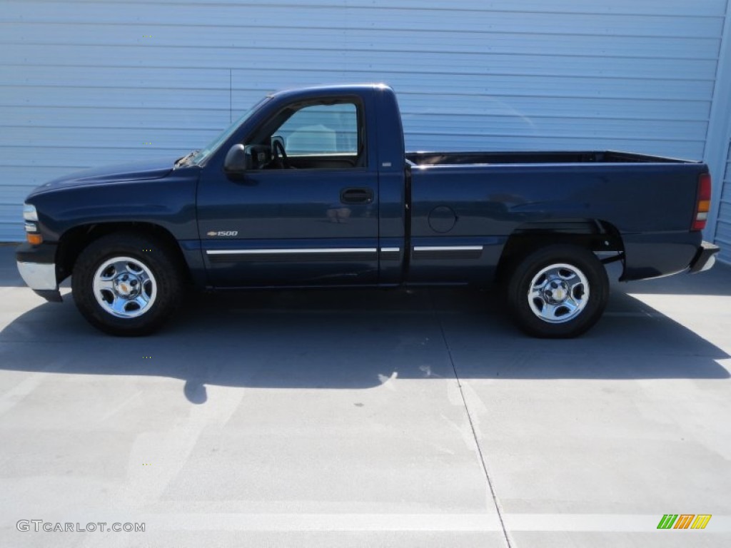 2001 Silverado 1500 LS Regular Cab - Indigo Blue Metallic / Graphite photo #5
