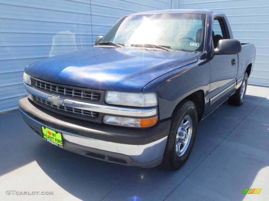 2001 Silverado 1500 LS Regular Cab - Indigo Blue Metallic / Graphite photo #6