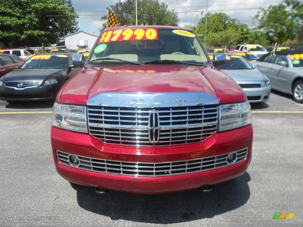 2007 Navigator Ultimate - Vivid Red Metallic / Camel/Sand photo #2