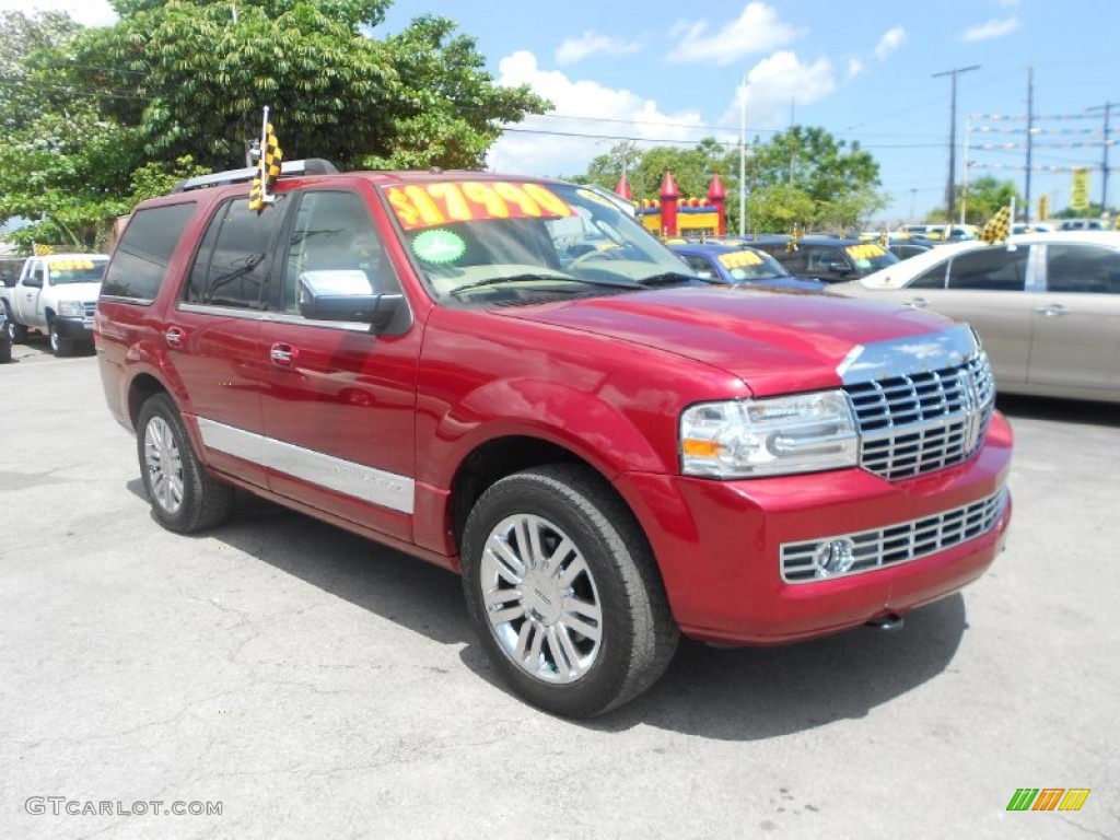 2007 Navigator Ultimate - Vivid Red Metallic / Camel/Sand photo #5