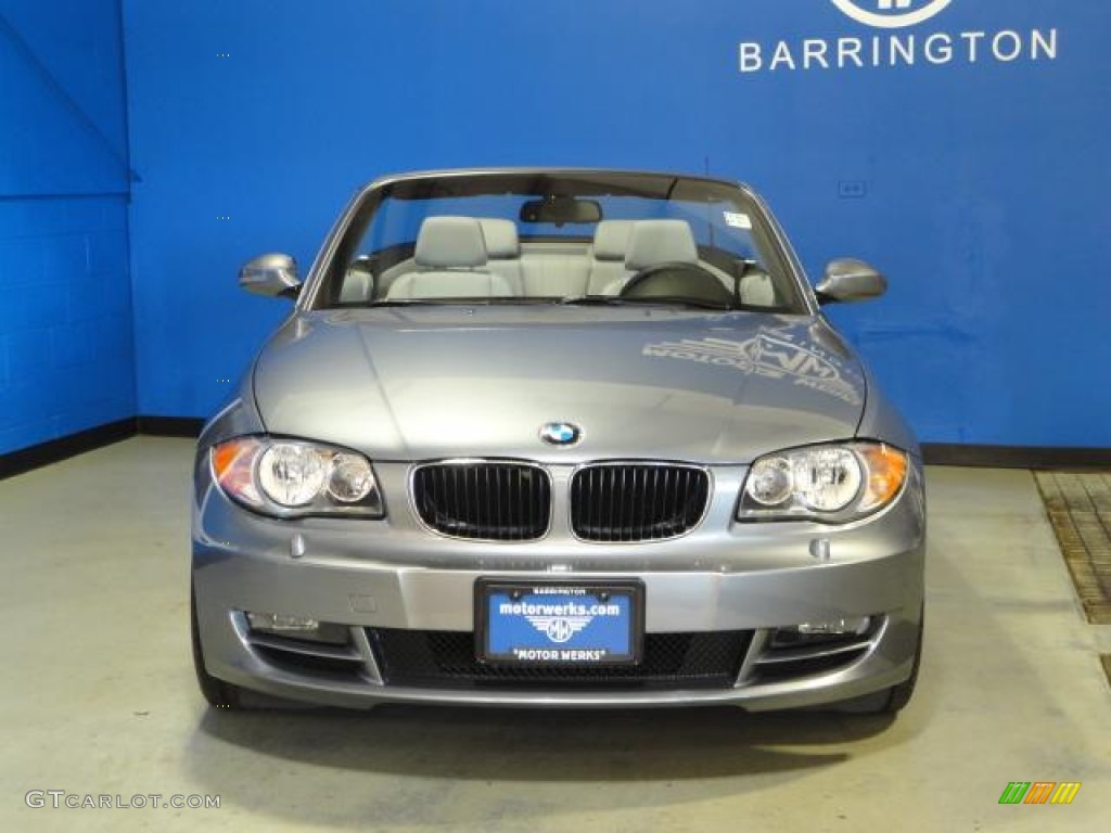 2009 1 Series 128i Convertible - Space Grey Metallic / Grey Boston Leather photo #2