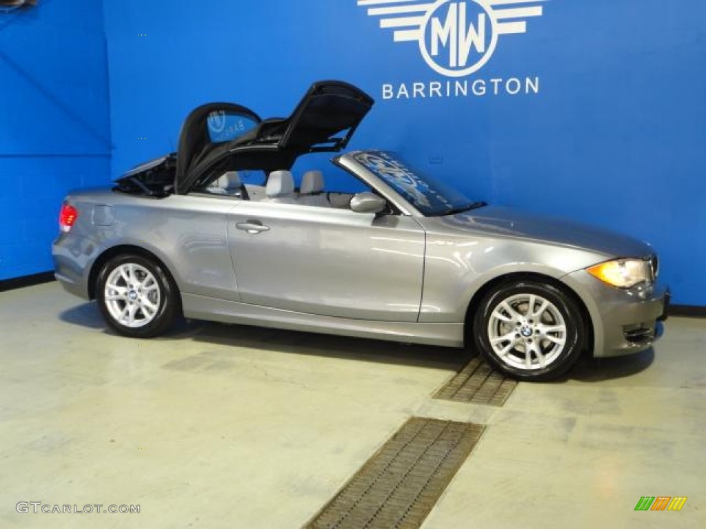 2009 1 Series 128i Convertible - Space Grey Metallic / Grey Boston Leather photo #12