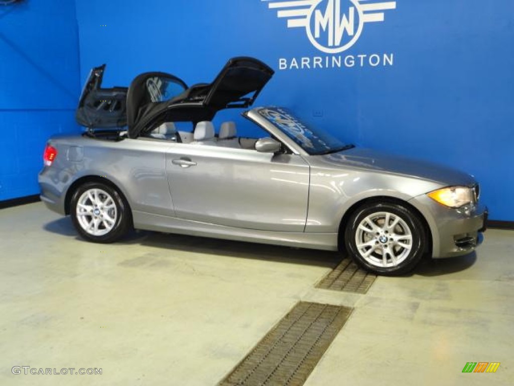 2009 1 Series 128i Convertible - Space Grey Metallic / Grey Boston Leather photo #13
