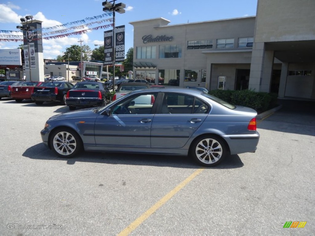 2002 3 Series 330i Sedan - Steel Blue Metallic / Beige photo #7