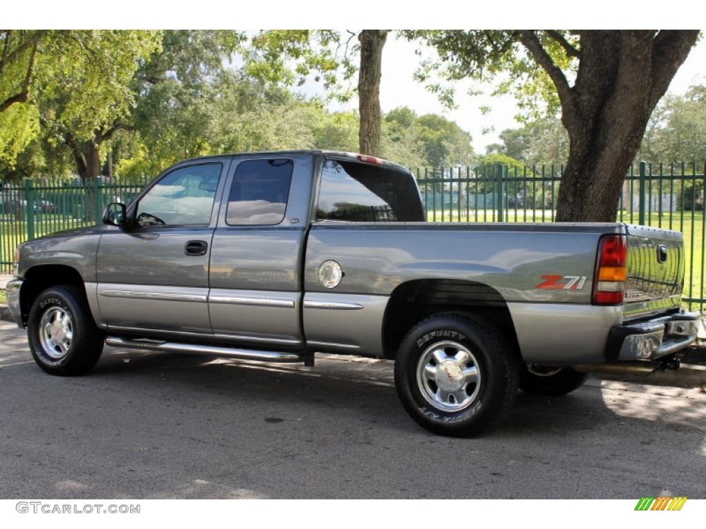 2000 Sierra 1500 SLT Extended Cab 4x4 - Storm Gray Metallic / Pewter photo #6