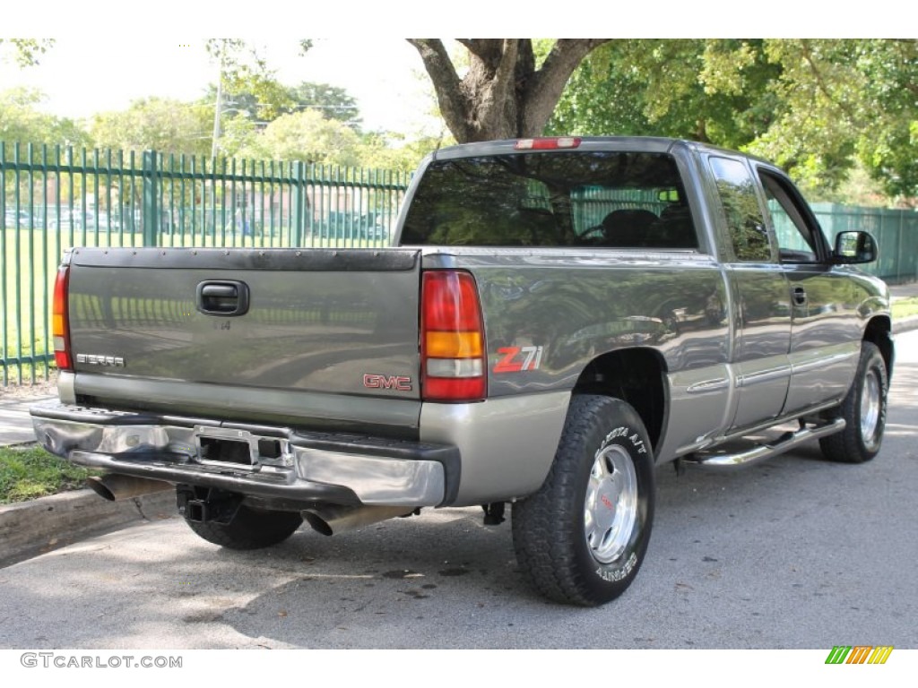 2000 Sierra 1500 SLT Extended Cab 4x4 - Storm Gray Metallic / Pewter photo #8