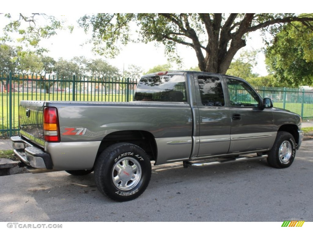 2000 Sierra 1500 SLT Extended Cab 4x4 - Storm Gray Metallic / Pewter photo #10