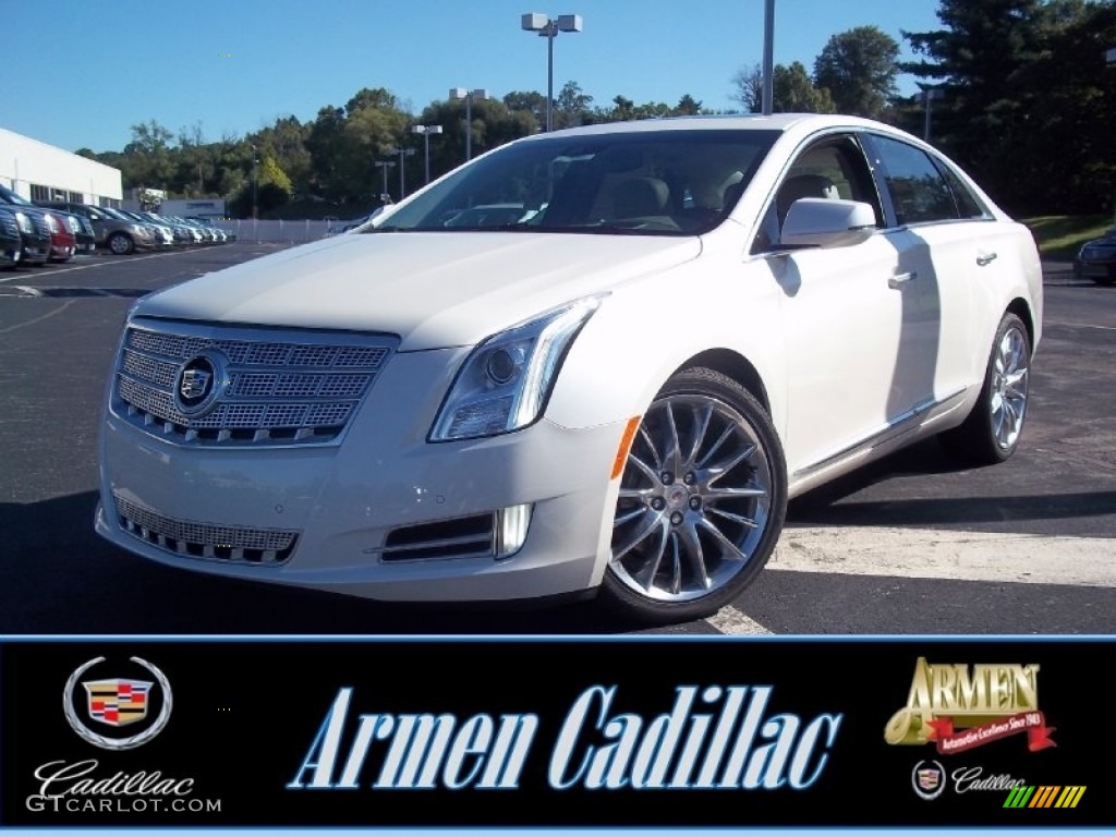 2013 XTS Platinum AWD - White Diamond Tricoat / Very Light Platinum/Dark Urban/Cocoa Opus Full Leather photo #1