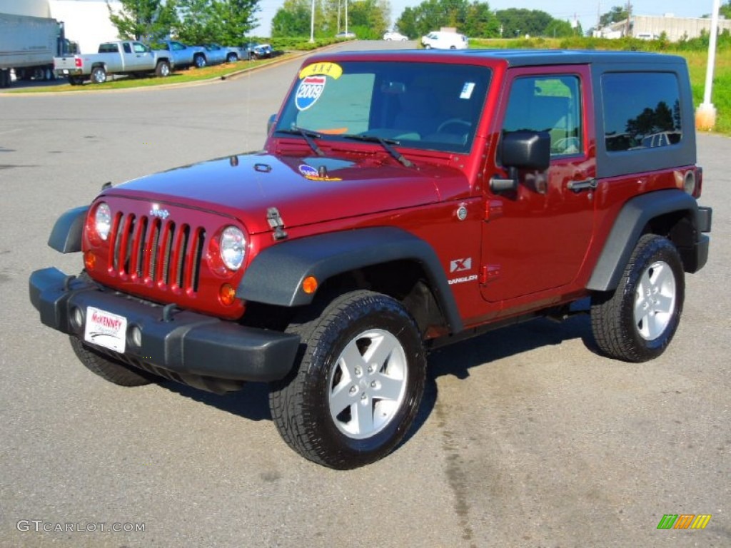 2009 Wrangler X 4x4 - Red Rock Crystal Pearl Coat / Dark Slate Gray/Medium Slate Gray photo #1