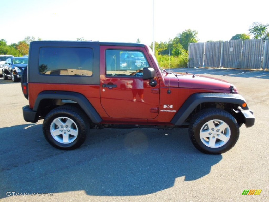 2009 Wrangler X 4x4 - Red Rock Crystal Pearl Coat / Dark Slate Gray/Medium Slate Gray photo #3